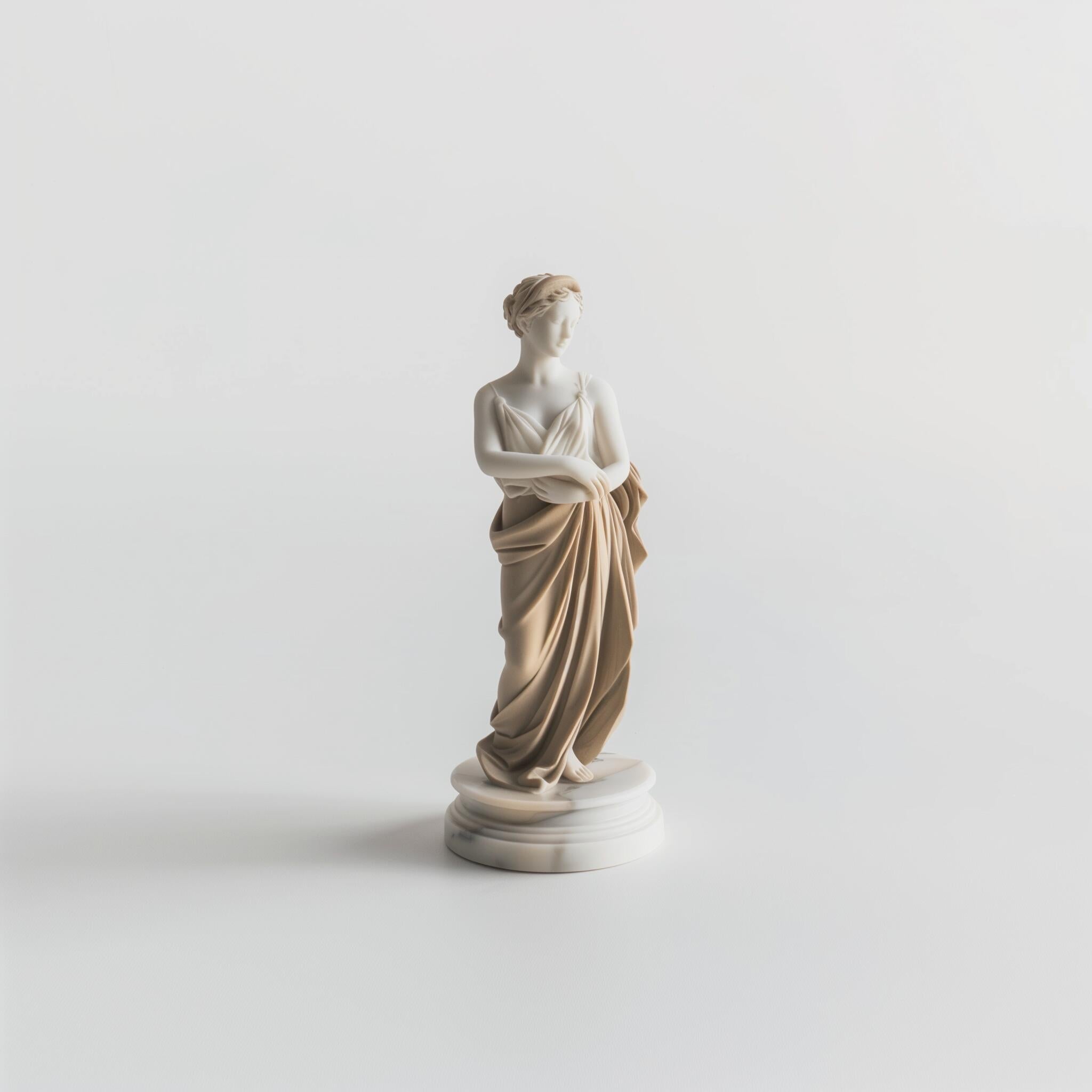 Classical Elegance Goddess Sculpture - Vintage Aesthetic Figurine
